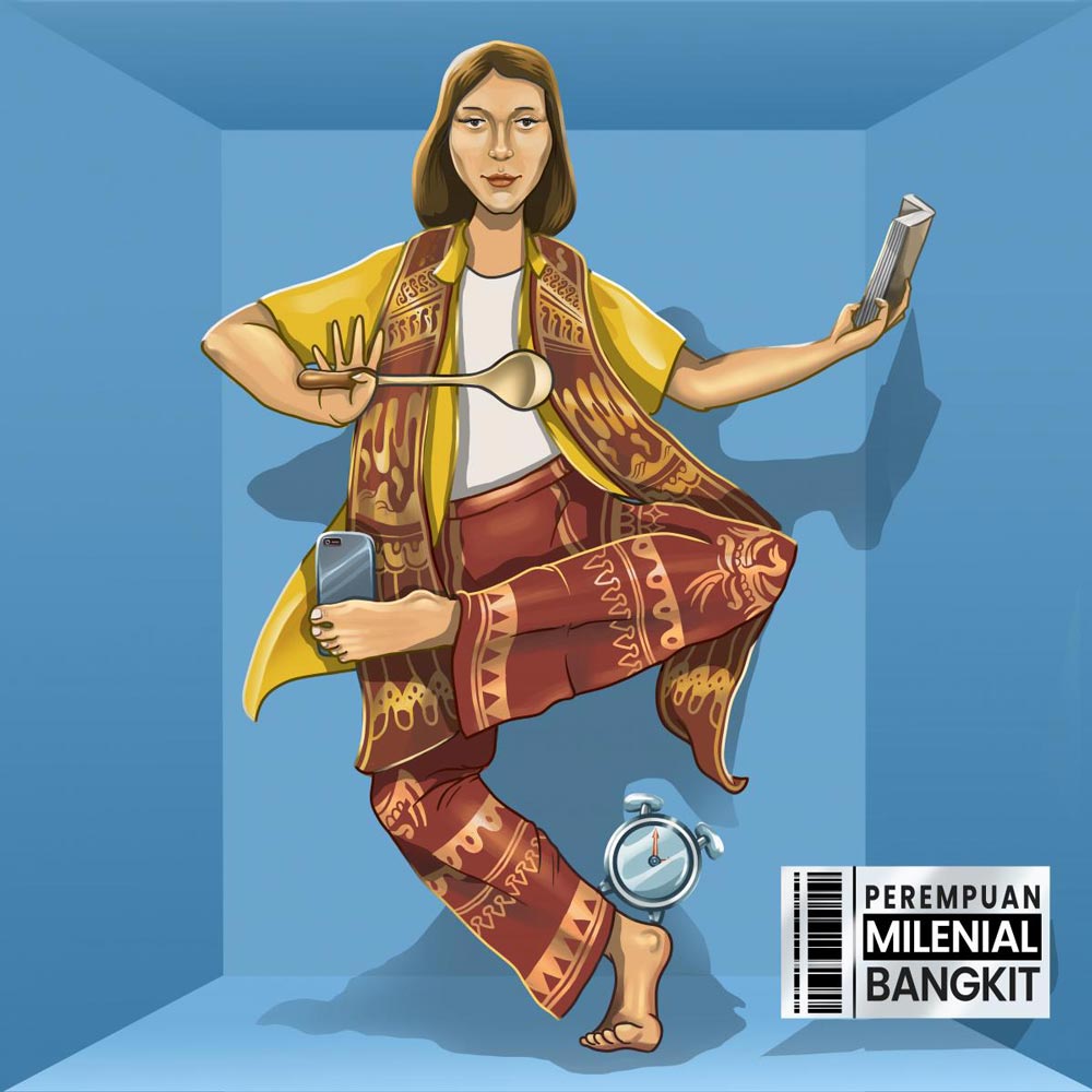 Juara I Lomba Poster Ilustrasi “Perempuan Milenial Bangkit” oleh Fahreza Ramadhan Kautsar